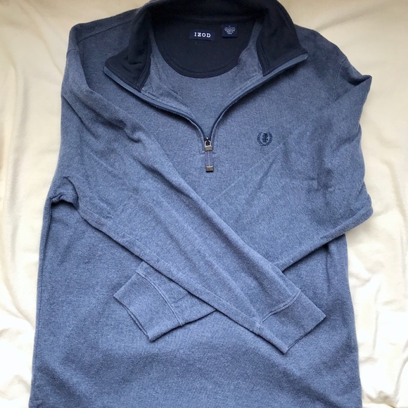 NWOT IZOD Men's Large Quarter Zip Sweater - Picture 2 of 2